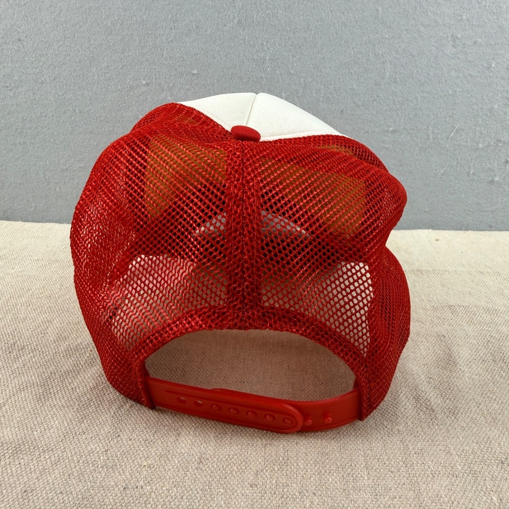 Disney Parks Disneyland Retro Castle Red White Mesh Trucker Hat Adult Snapback - Picture 3 of 7